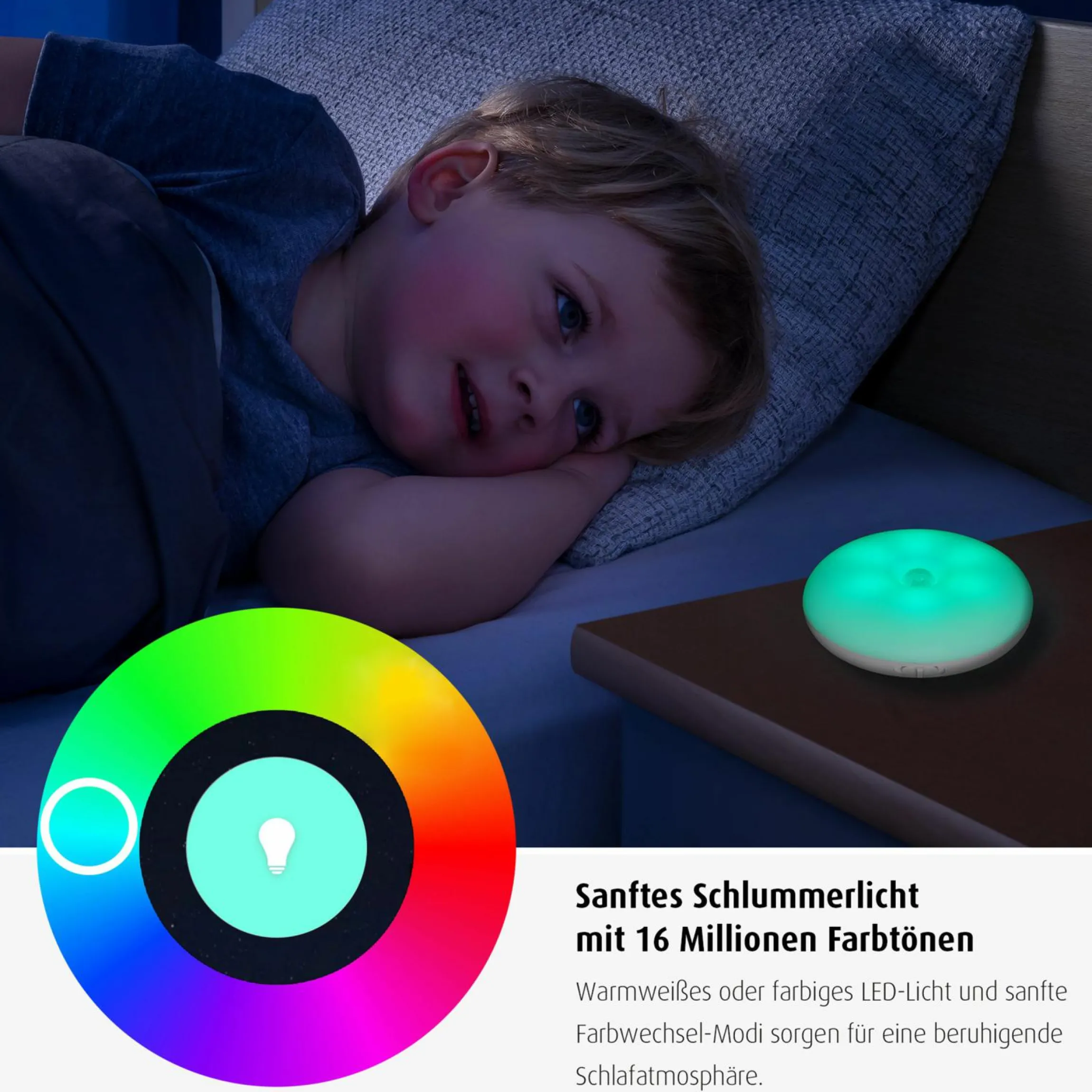 Nachtlicht / Einschlaflicht NightGuide SmartLight - mit Bewegungsensor -per App steuerbar