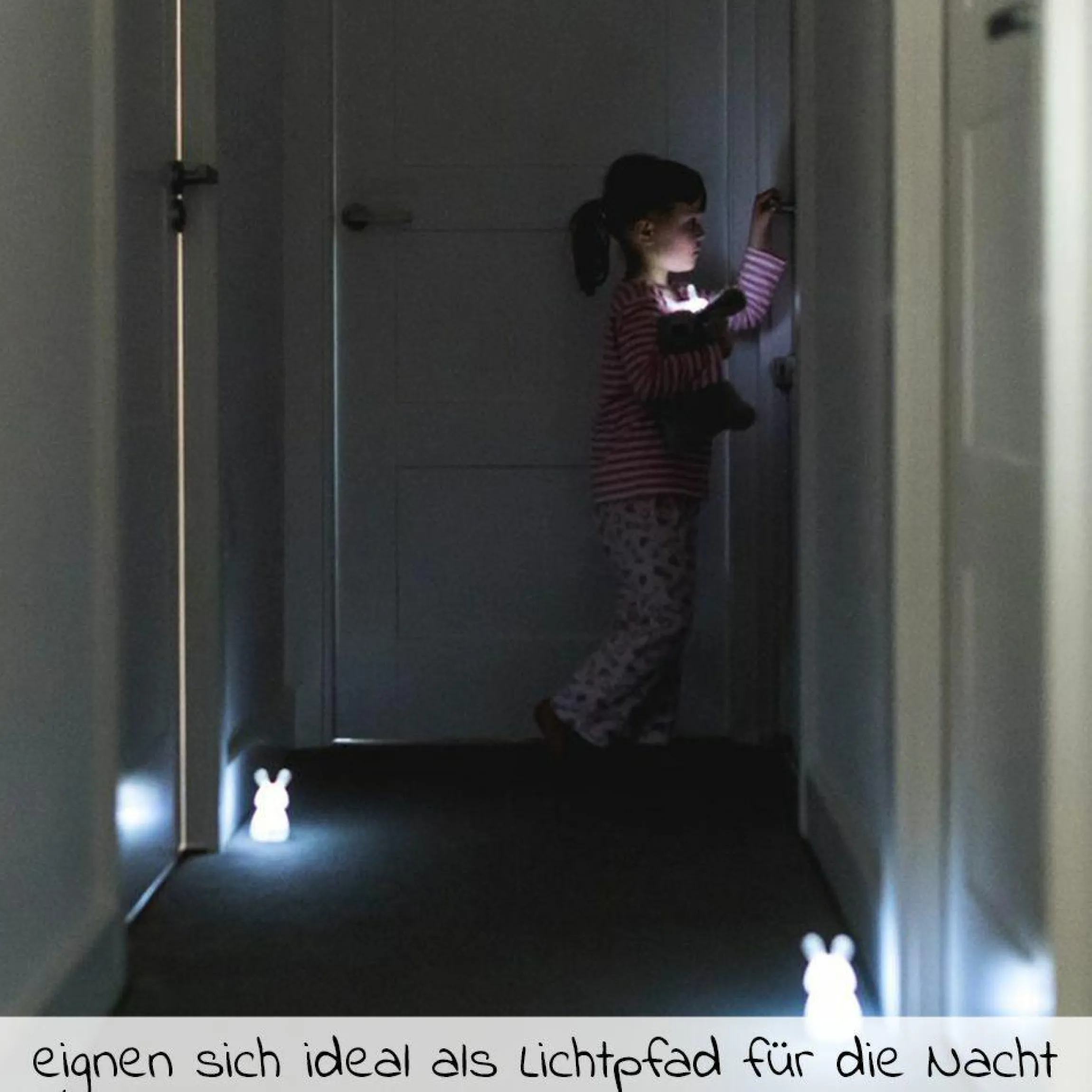 Nachtlicht 3er Set LED Induktion - Häschen - Weiß