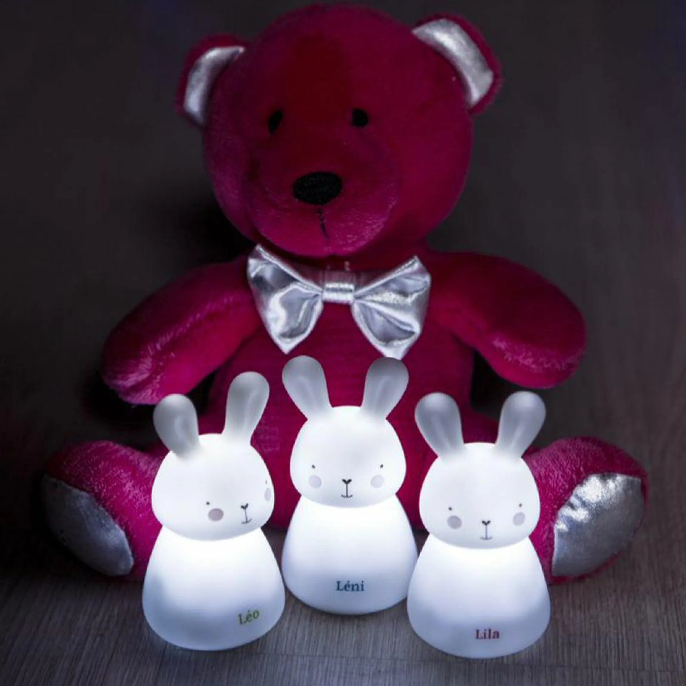 Nachtlicht 3er Set LED Induktion - Häschen - Weiß