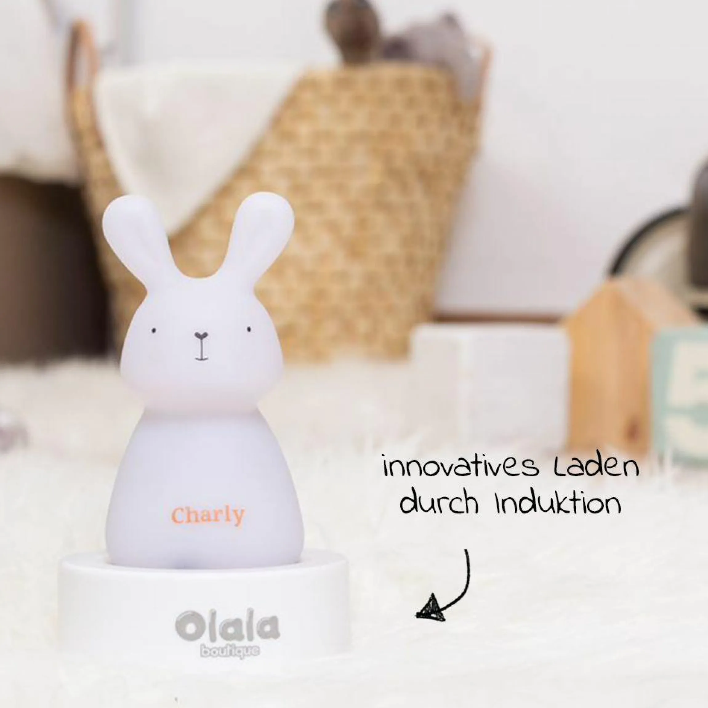 Nachtlicht Induktion - Häschen - Weiß