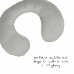Nackenpolster / Nackenstütze mit Plüschoberfläche ergonomisch geformt - Grau