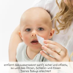 Nasensauger mit Staubsaugeraufsatz inkl. 3 Ersatzfilter - Transparent