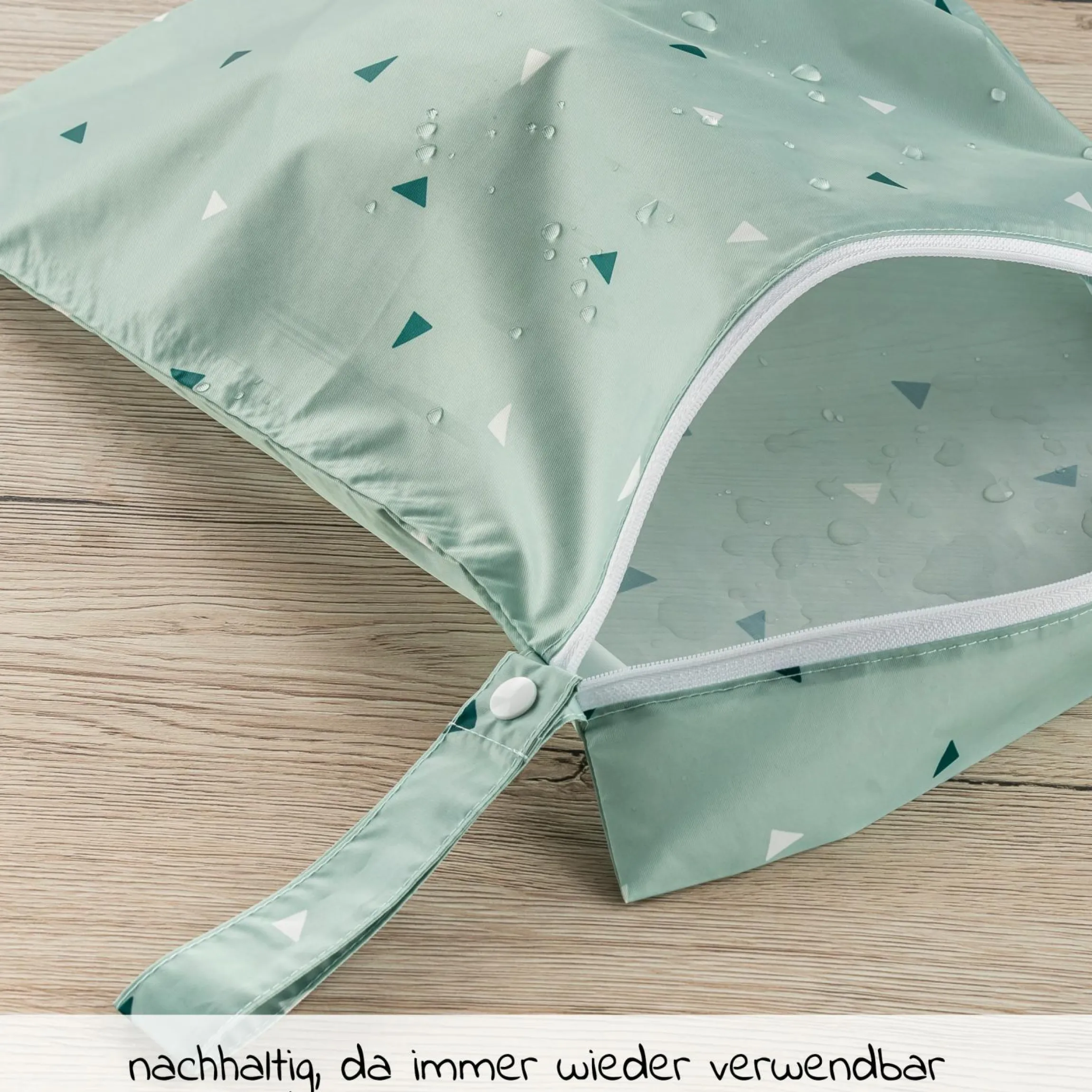 Nasstasche / Windeltasche 3er Pack - Triangel - Mintgrün