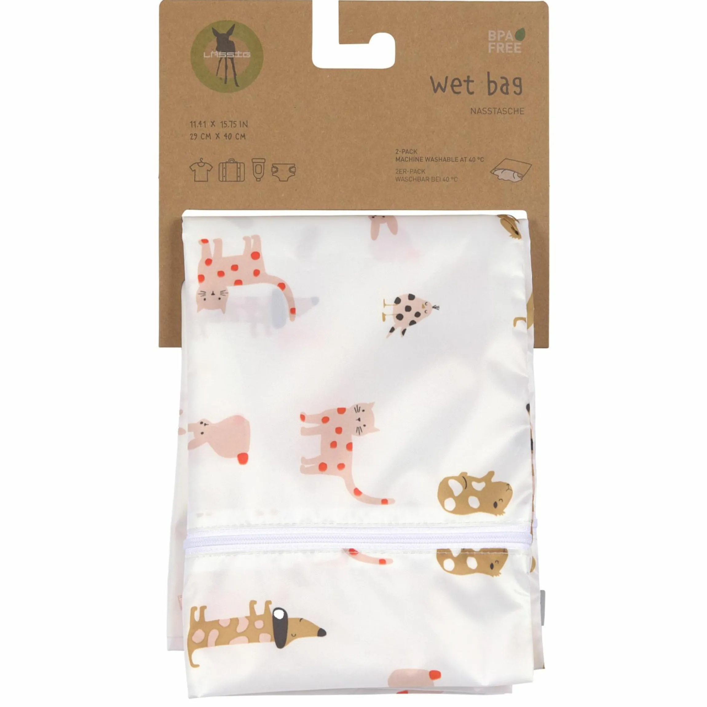 Nasstasche 2er Pack Wet Bag - Little Mateys - Spicy Orange