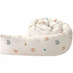 Nestchen-Rolle Jersey schützt im Kinderbett und im Laufgitter 165 cm - Rainbow - Ecru - Kollektion 2024