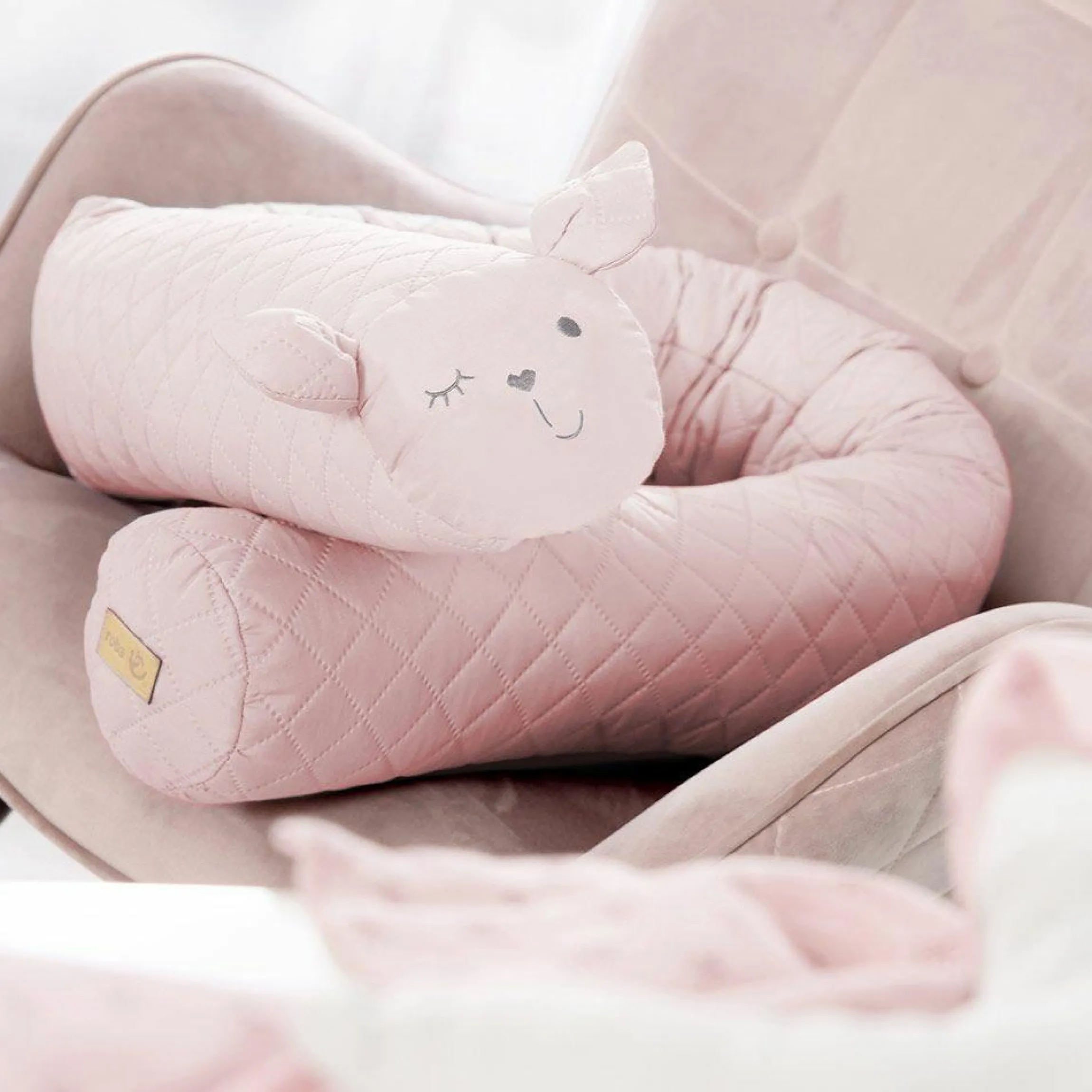 Nestchenschlange für Kinderbetten 170 cm - Roba Style Lily - Rosa Mauve