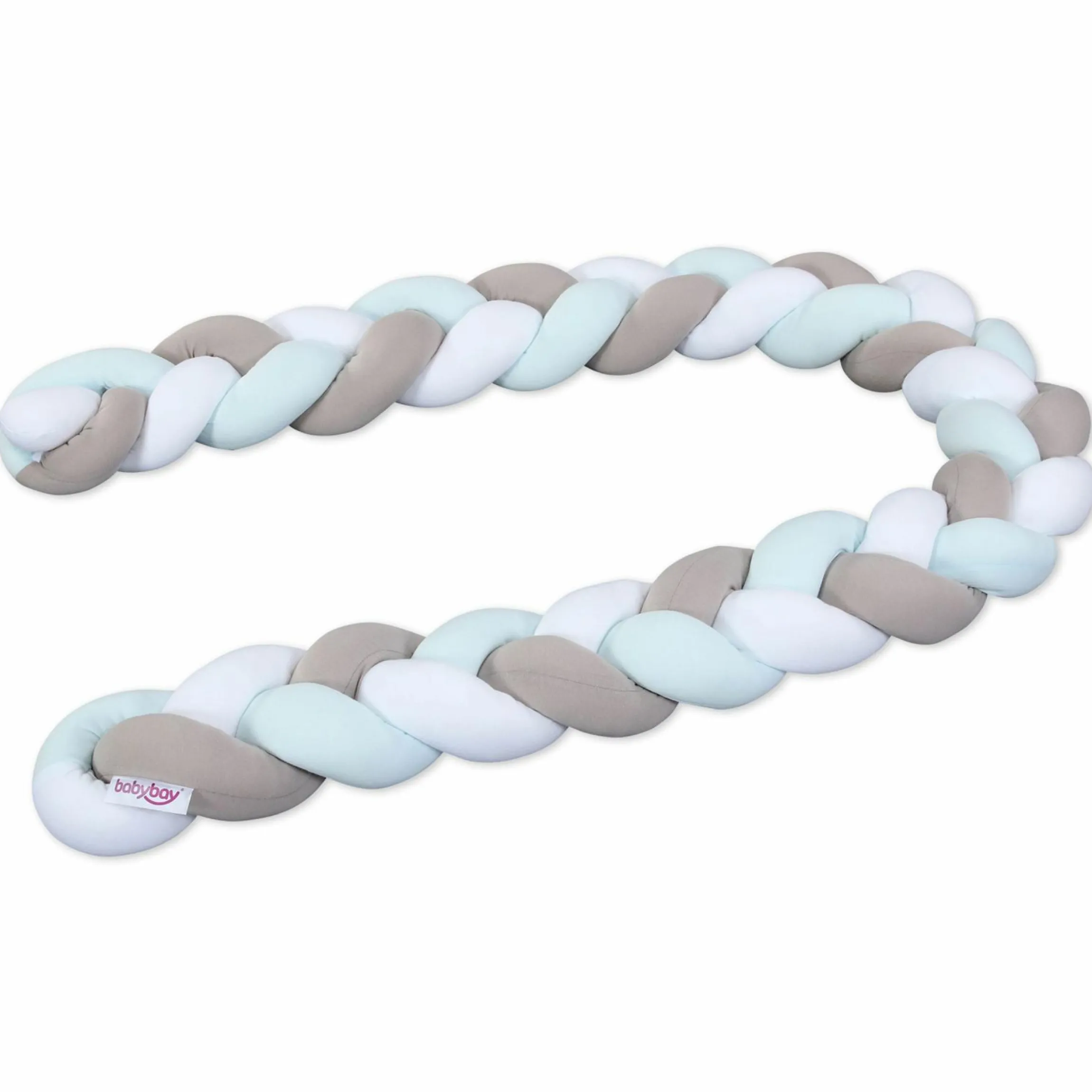 Nestchenschlange geflochten für alle Babybay Beistellbetten 180 cm - Weiß - Beige - Aqua - Kollektion 2024