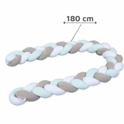 Nestchenschlange geflochten für alle Babybay Beistellbetten 180 cm - Weiß - Beige - Aqua - Kollektion 2024