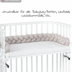 Nestchenschlange geflochten für Kinderbetten 200 cm - Beige - Kollektion 2024