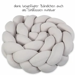 Nestchenschlange geflochten für Kinderbetten 200 cm - Beige - Kollektion 2024