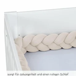 Nestschenschlange geflochten für Kinderbetten 200 cm - Creme - Kollektion 2024