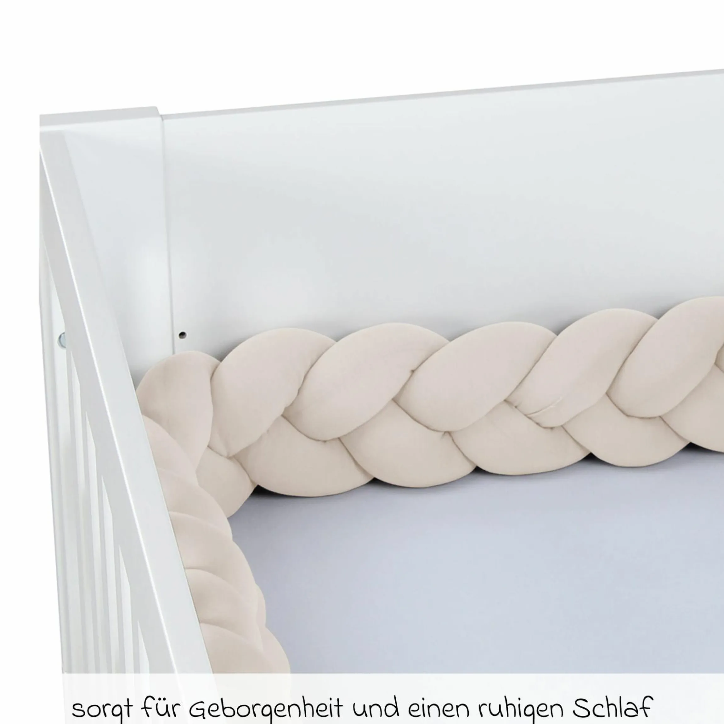 Nestschenschlange geflochten für Kinderbetten 200 cm - Creme - Kollektion 2024