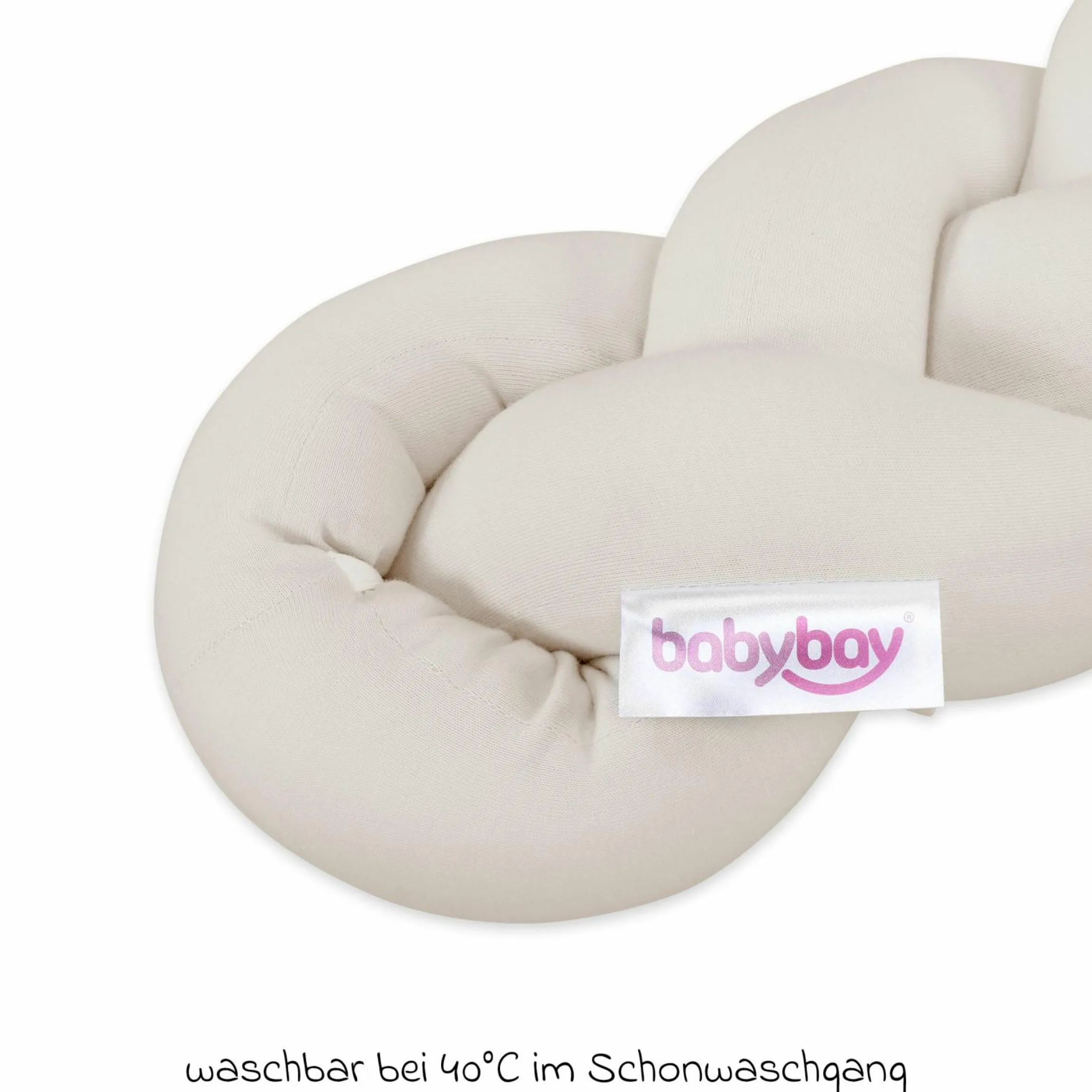 Nestschenschlange geflochten für Kinderbetten 200 cm - Creme - Kollektion 2024