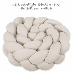 Nestschenschlange geflochten für Kinderbetten 200 cm - Creme - Kollektion 2024