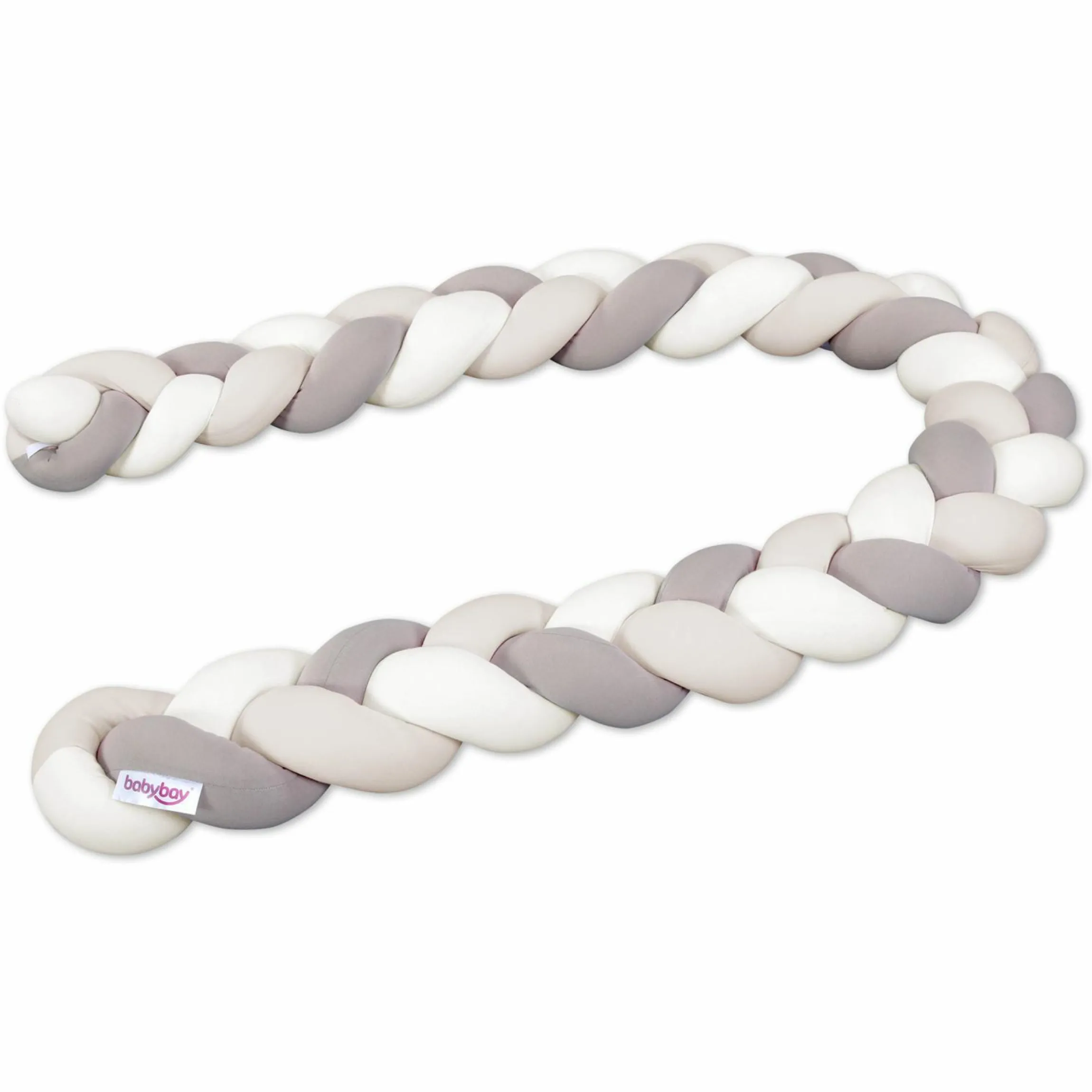 Nestschenschlange geflochten für Kinderbetten 200 cm - Ivory - Beige - Creme - Kollektion 2024