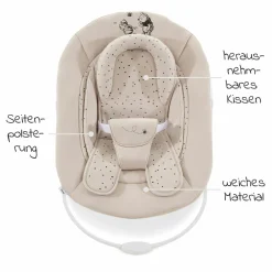 Neugeborenenaufsatz & Wippe für Alpha Hochstuhl Bouncer 2in1 - Disney - Winnie the Pooh Beige