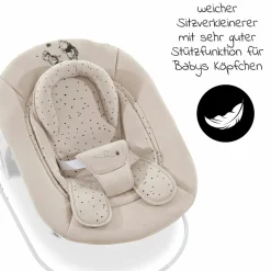 Neugeborenenaufsatz & Wippe für Alpha Hochstuhl Bouncer 2in1 - Disney - Winnie the Pooh Beige