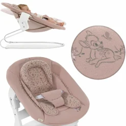 Neugeborenenaufsatz & Wippe für Alpha Hochstuhl Bouncer 2in1 - Disney - Bambi Rose