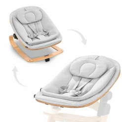 Neugeborenenaufsatz & Wippe Highchair Bouncer Eco - für Alpha, Beta & Arketa Hochstuhl - Light Grey