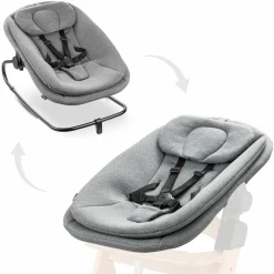 Neugeborenenaufsatz & Wippe Highchair Bouncer für Alpha, Beta & Arketa Hochstuhl - Dark Grey Melange