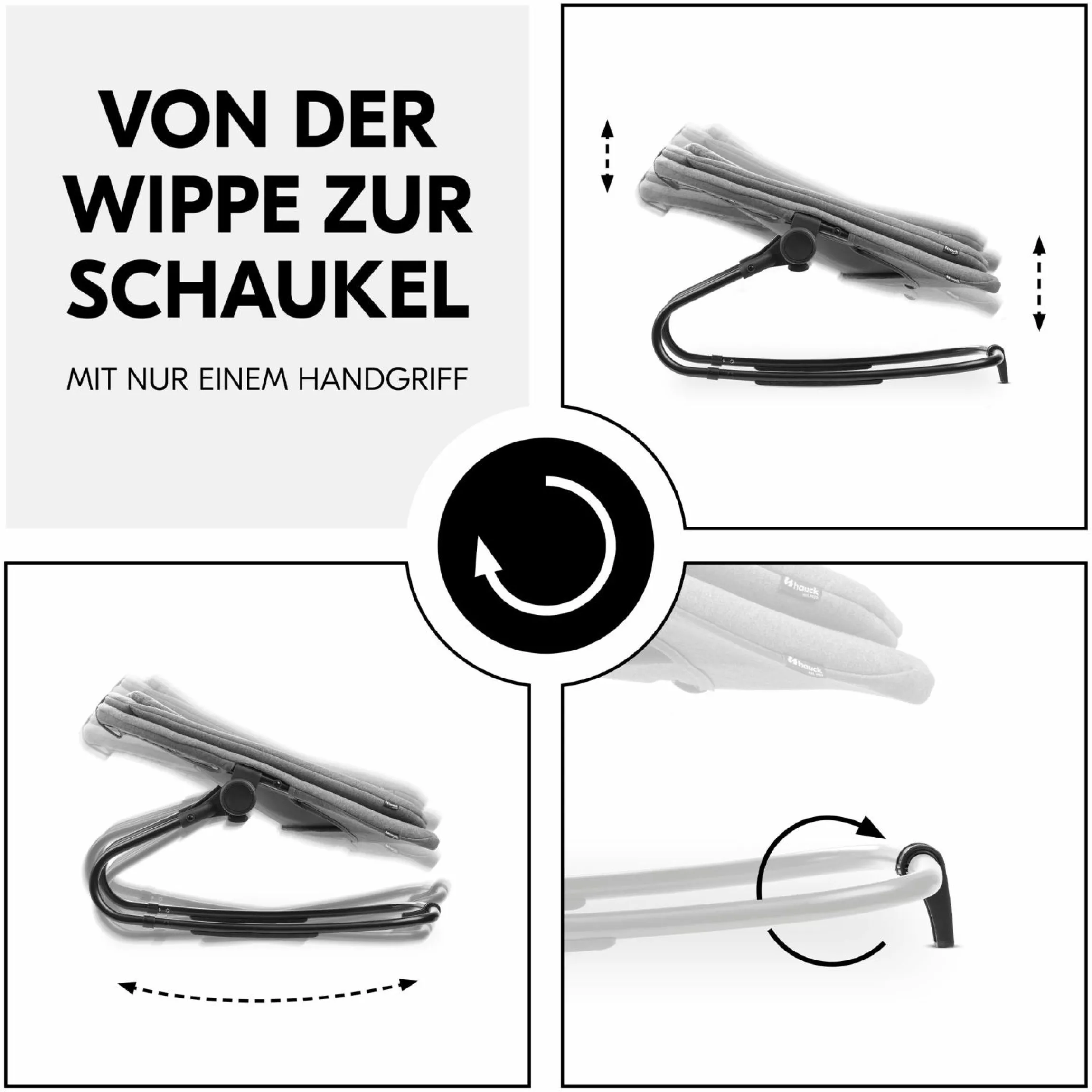 Neugeborenenaufsatz & Wippe Highchair Bouncer für Alpha, Beta & Arketa Hochstuhl - Dark Grey Melange