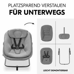 Neugeborenenaufsatz & Wippe Highchair Bouncer für Alpha, Beta & Arketa Hochstuhl - Dark Grey Melange