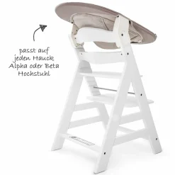 Neugeborenenaufsatz & Wippe für Alpha Hochstuhl - Bouncer 2in1 - Stretch Beige