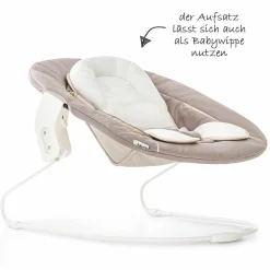 Neugeborenenaufsatz & Wippe für Alpha Hochstuhl - Bouncer 2in1 - Stretch Beige