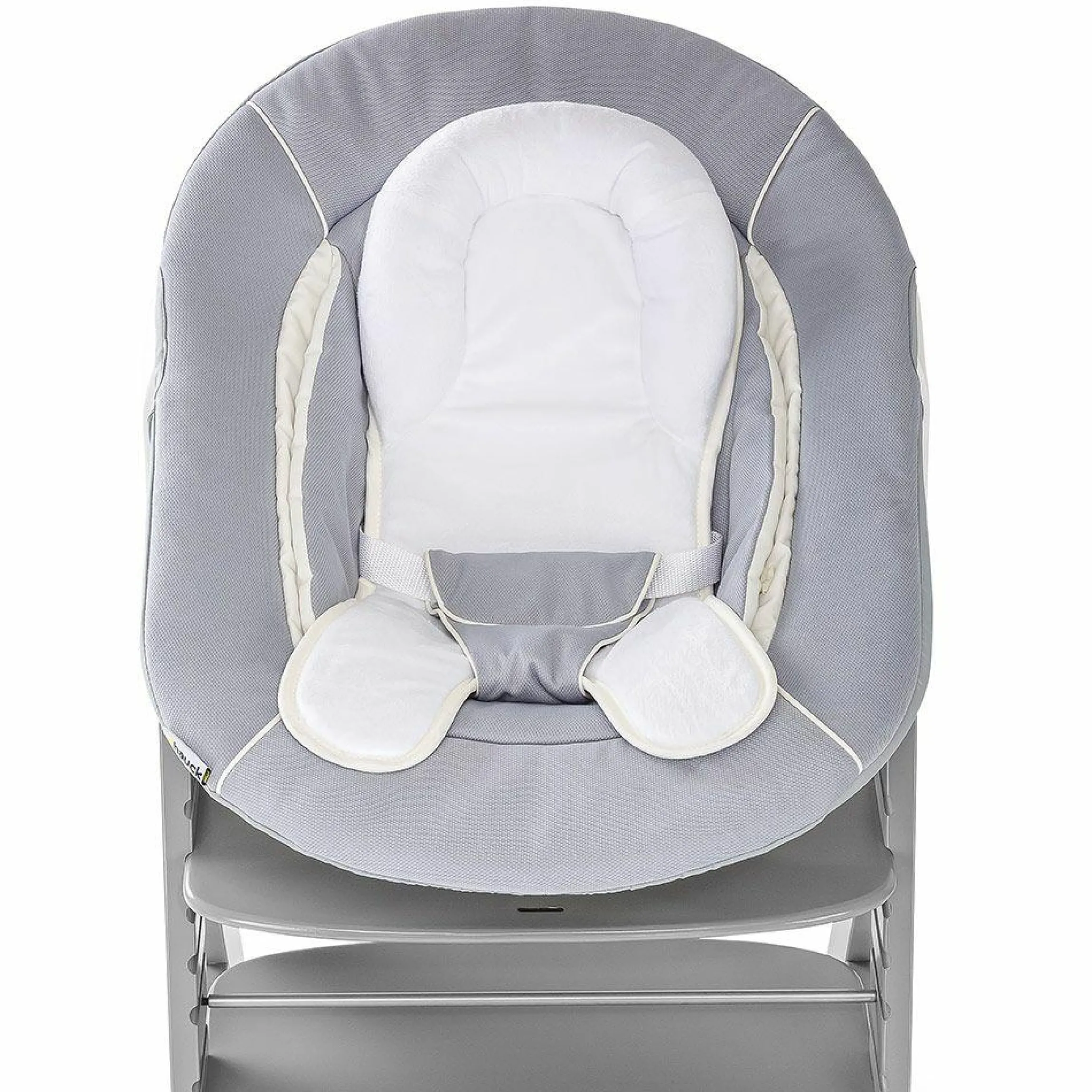 Neugeborenenaufsatz & Wippe für Alpha Hochstuhl - Bouncer 2in1 - Stretch Grey