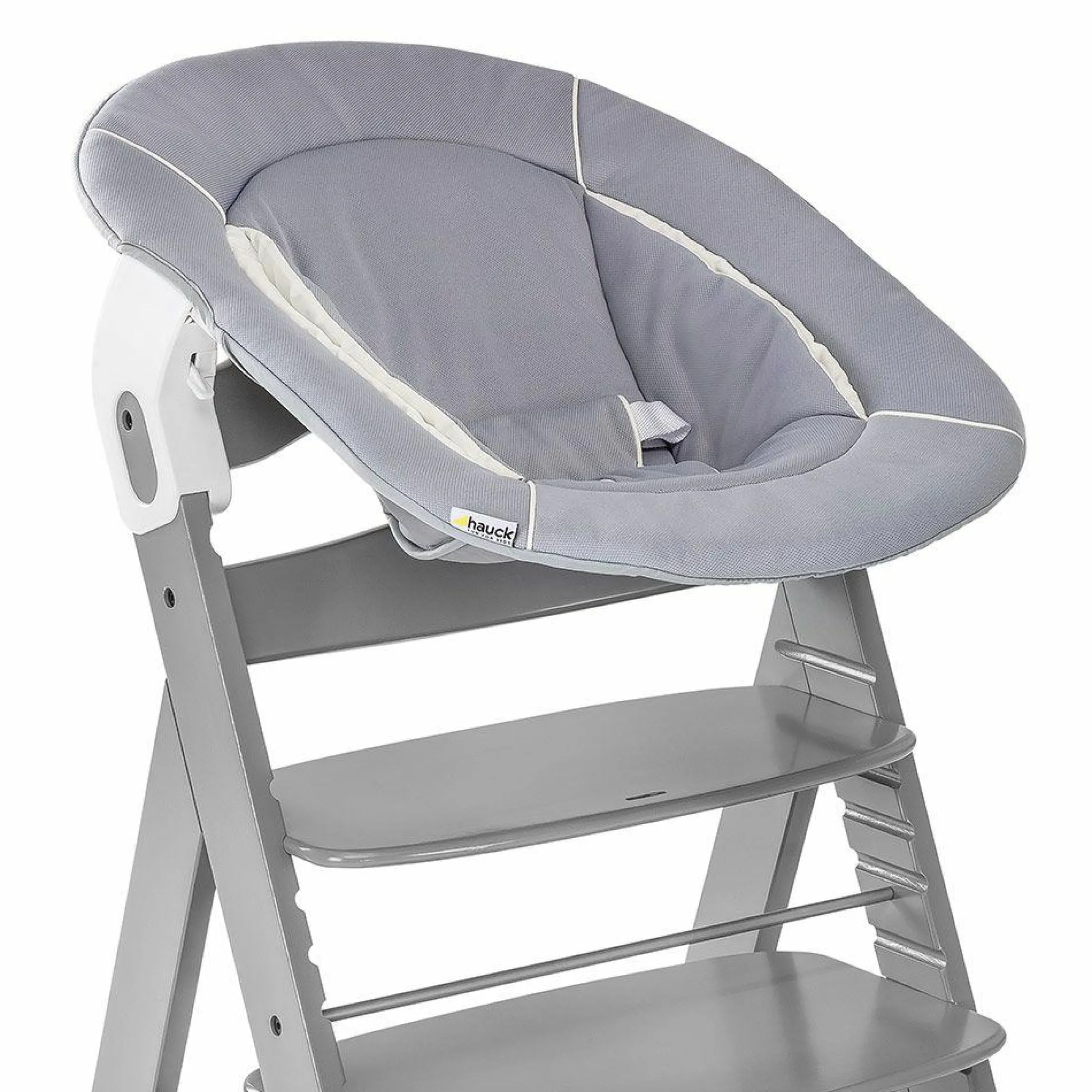 Neugeborenenaufsatz & Wippe für Alpha Hochstuhl - Bouncer 2in1 - Stretch Grey