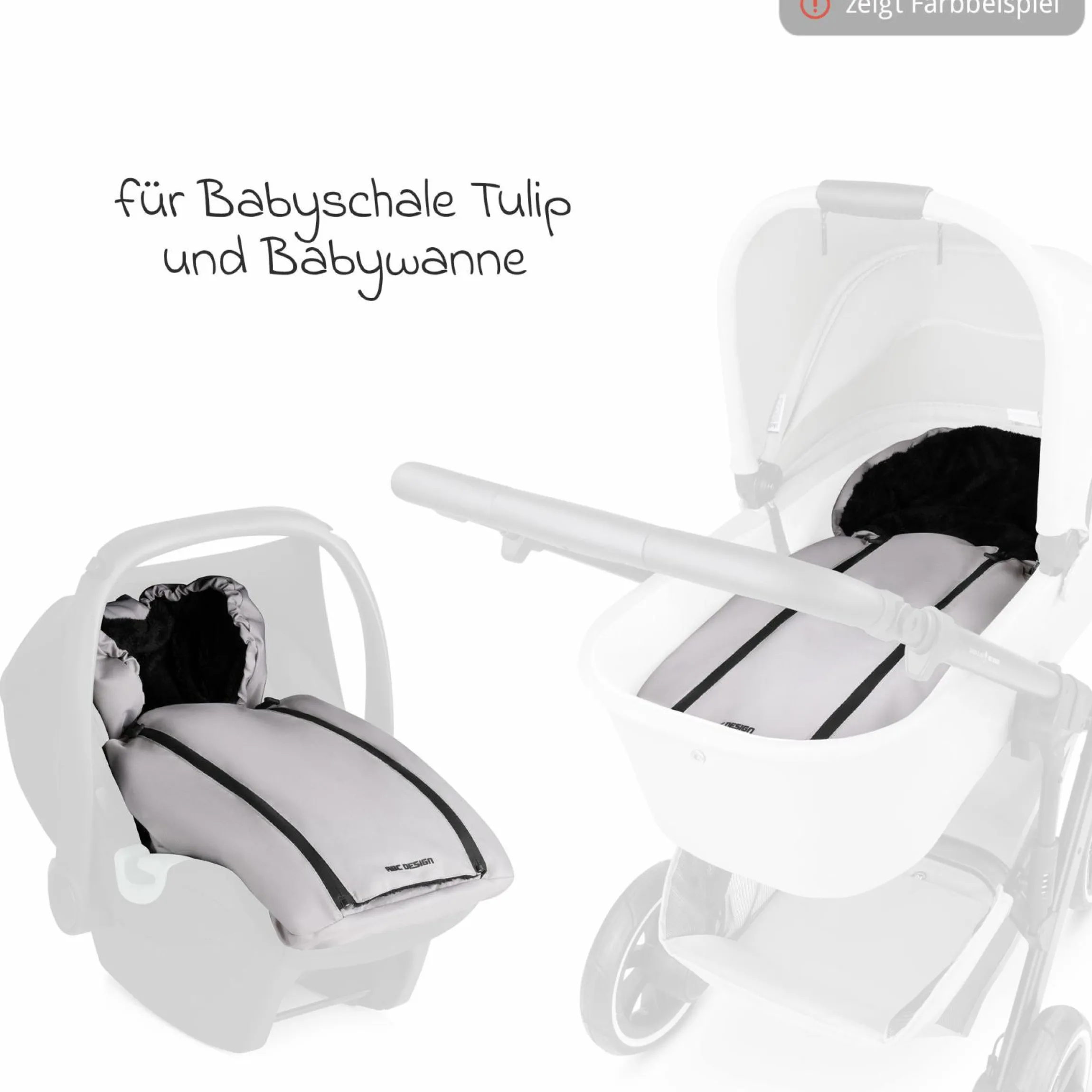 Neugeborenen-Fußsack für Babyschale Tulip und Babywanne - Pure - Nature - Kollektion 2025
