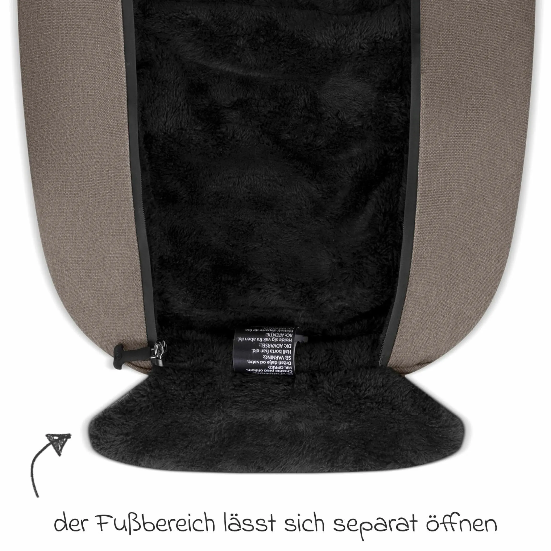 Neugeborenen-Fußsack für Babyschale Tulip und Babywanne - Pure - Nature - Kollektion 2025