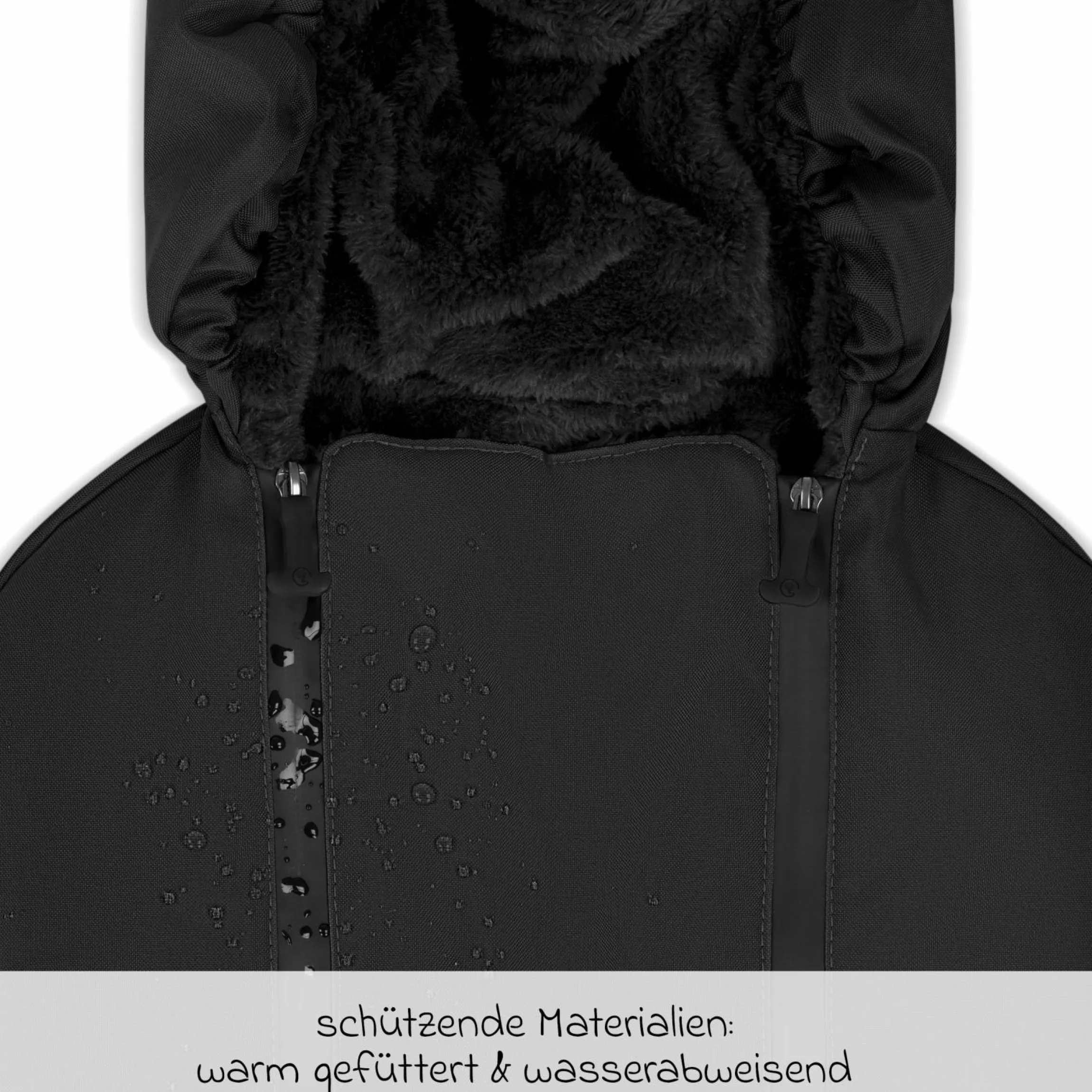 Neugeborenen-Fußsack für Babyschale Tulip und Babywanne - Black - Kollektion 2025