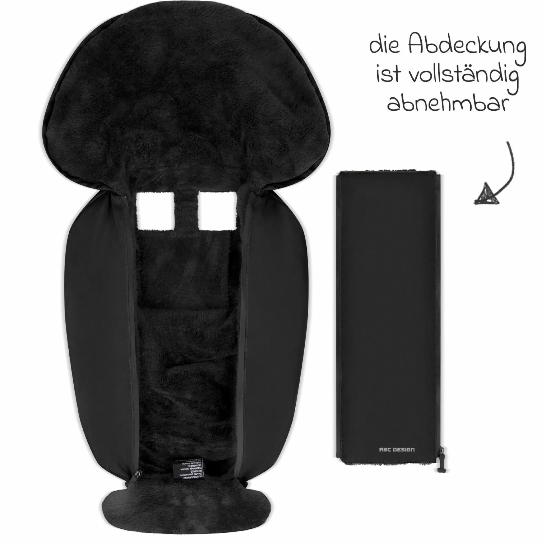 Neugeborenen-Fußsack für Babyschale Tulip und Babywanne - Black - Kollektion 2025