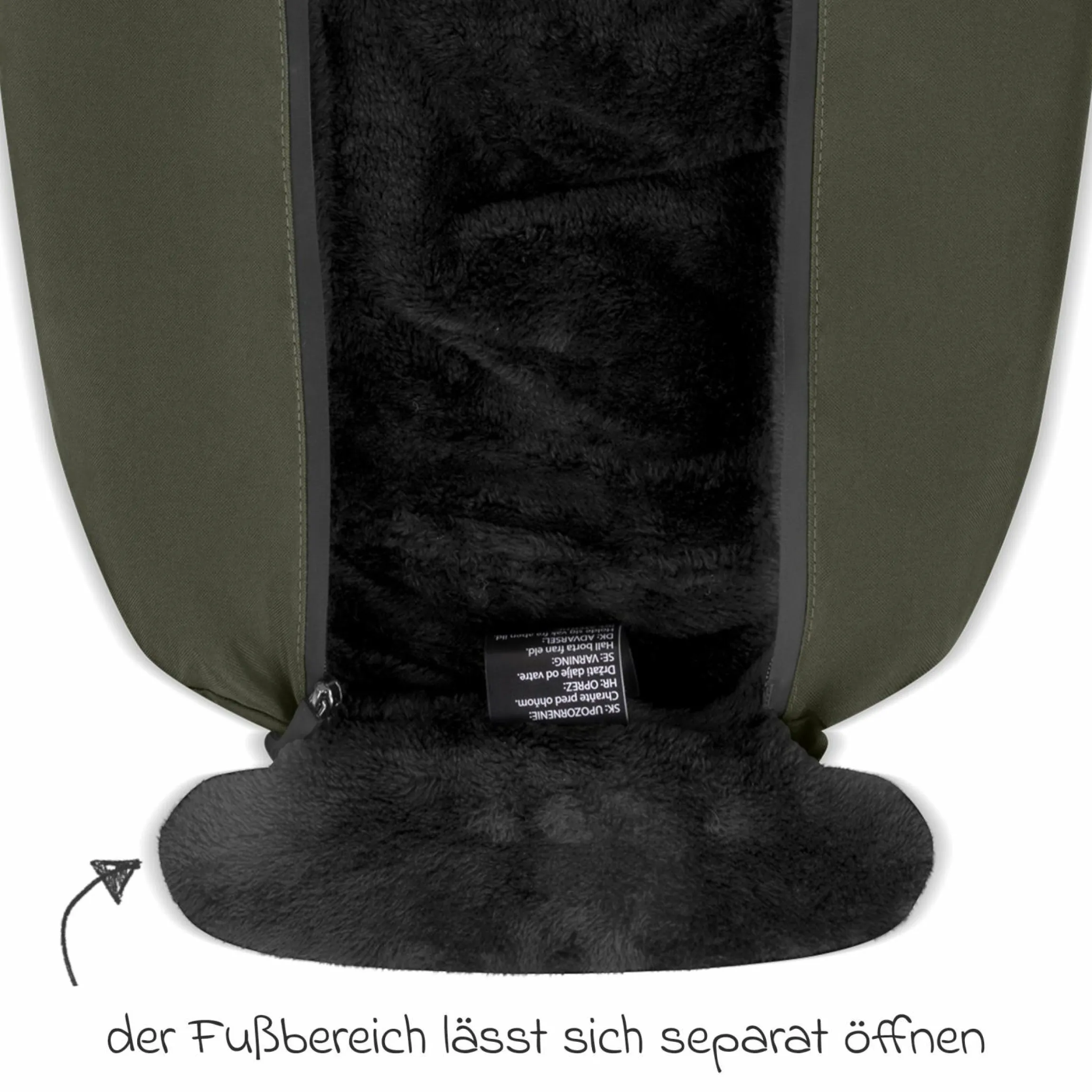 Neugeborenen-Fußsack für Babyschale Tulip und Babywanne - Pure - Avocado - Kollektion 2025