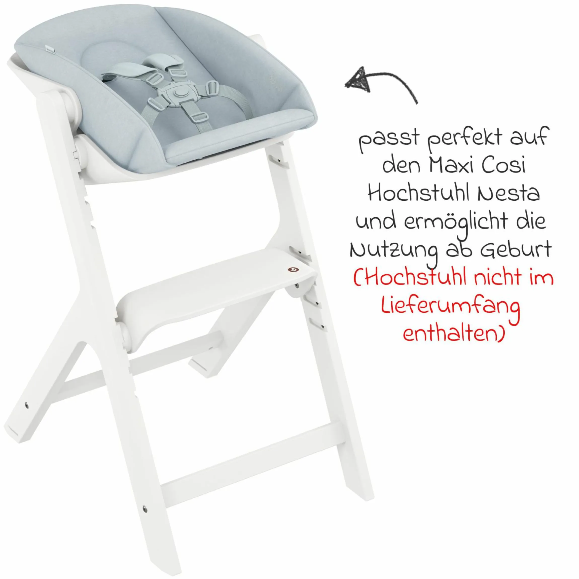 Neugeborenenset für Nesta Hochstuhl ab Geburt - 6 Monate - Beyond Sky Grey - Kollektion 2025