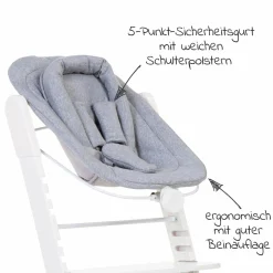 Neugeborenensitz für Hochstuhl Evosit - Grau Weiß