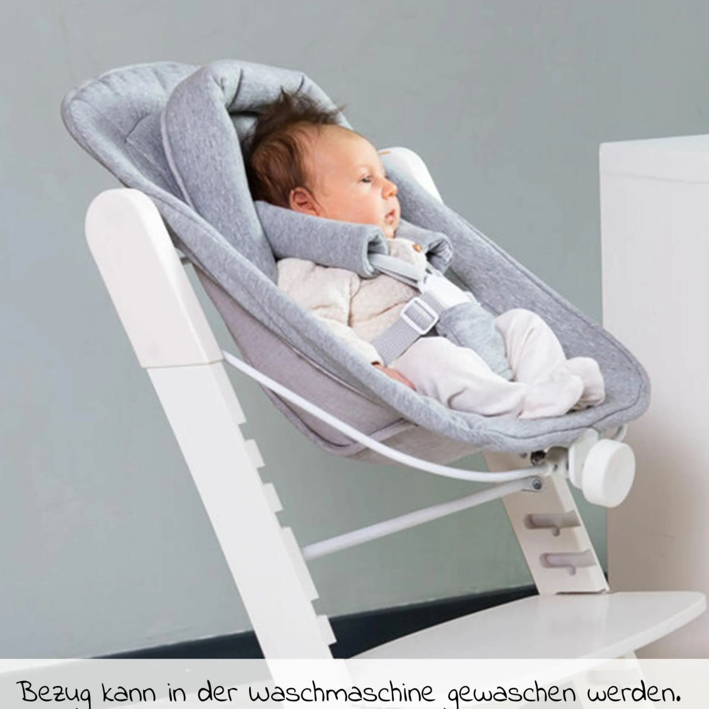 Neugeborenensitz für Hochstuhl Evosit - Grau Weiß