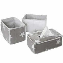 Organizer 3er Set Little Stars - Grau Weiß