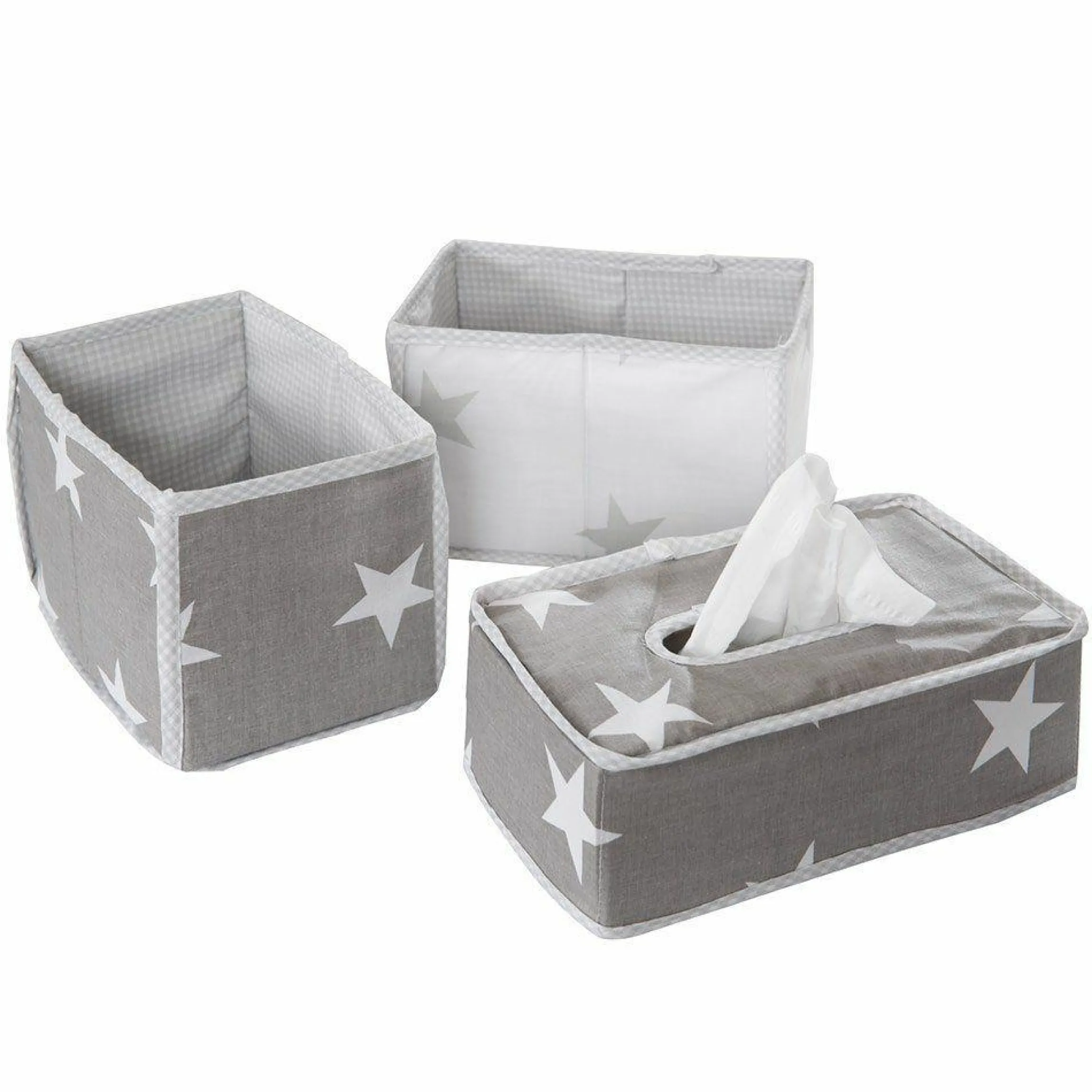 Organizer 3er Set Little Stars - Grau Weiß
