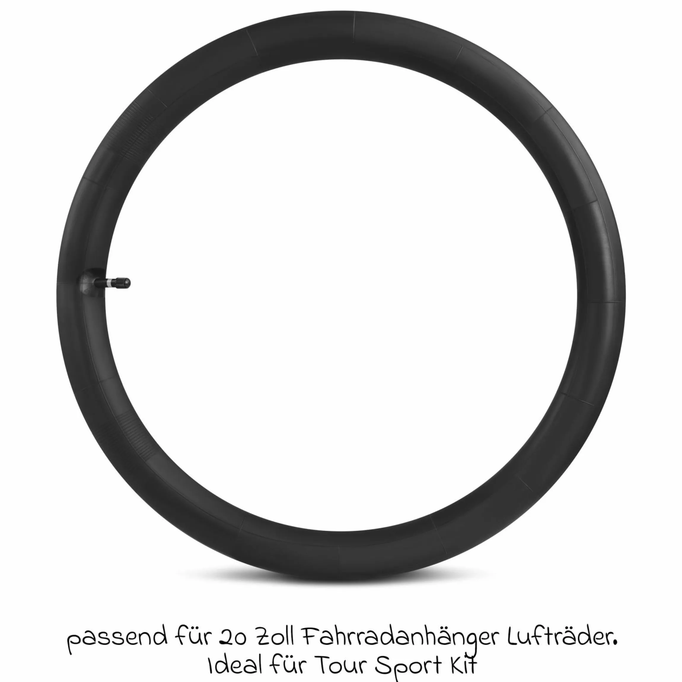 Original Ersatzschlauch 20 Zoll für Hinterrad Fahrradanhänger Tour - Black - Kollektion 2025