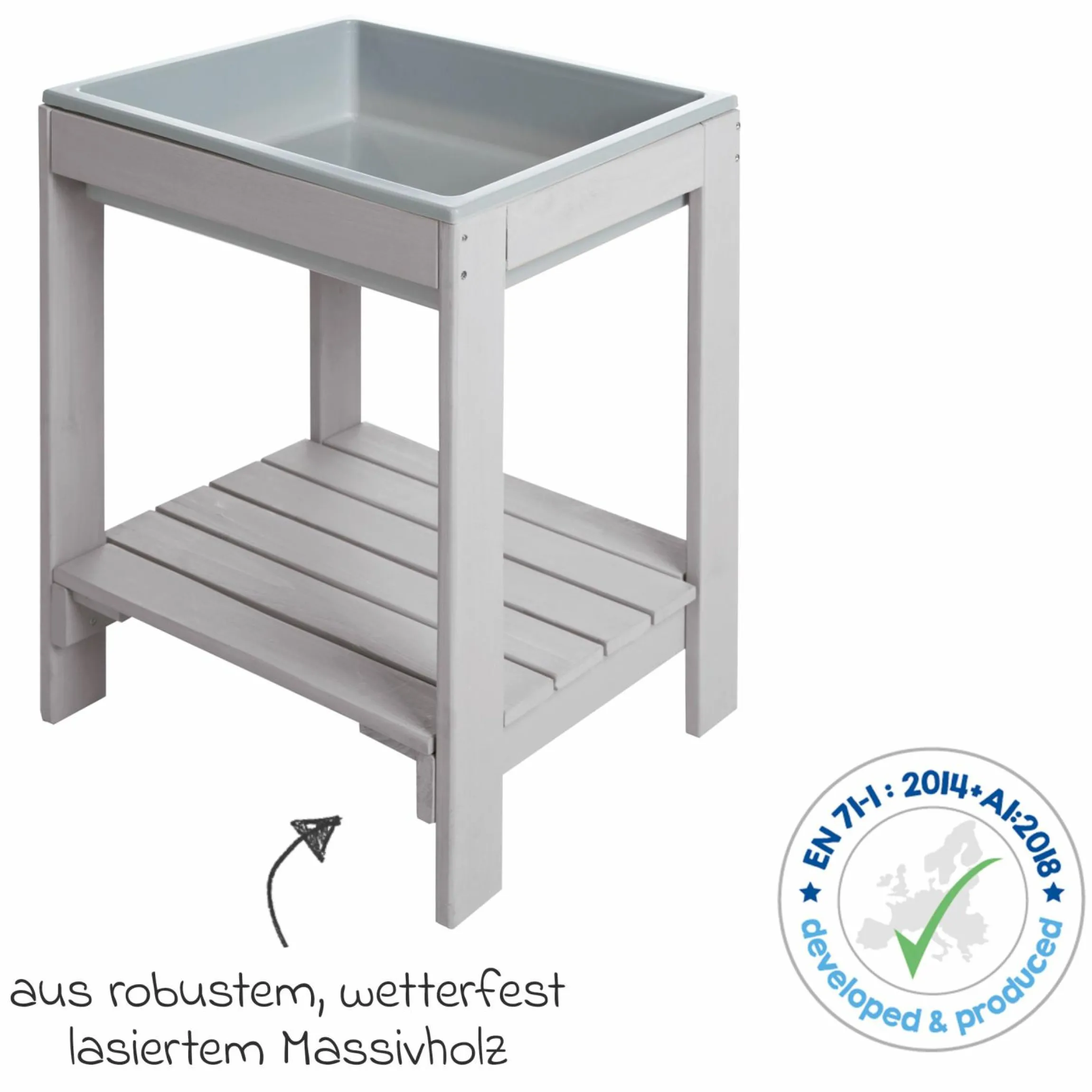 Outdoor Spieltisch Tiny mit Wanne - Grau - Kollektion 2025