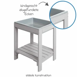 Outdoor Spieltisch Tiny mit Wanne - Grau - Kollektion 2025