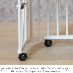 Parkett-Rollensatz inkl. Befestigungshülste passend für alle Babybay Betten - Schwarz - Kollektion 2024
