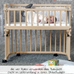 Parkett-Rollensatz inkl. Befestigungshülste passend für alle Babybay Betten - Weiß - Kollektion 2024