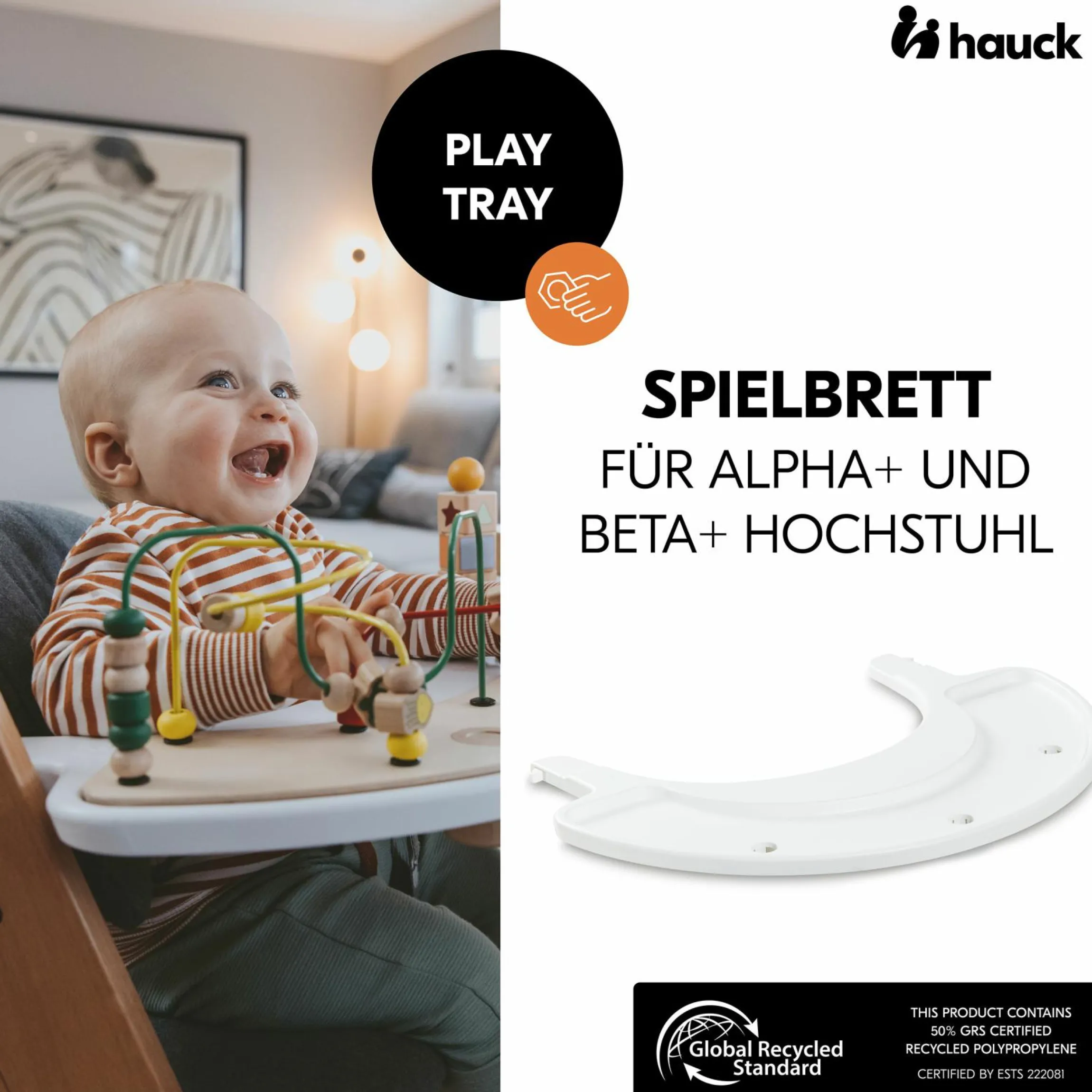 Play Tray Basis (ohne Spiele) für Alpha & Beta Hochstuhl