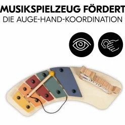 Play Tray Set Music (inkl. Basis) - Xylophon Music-Spielzeug Zebra - für Hochstuhl Alpha & Beta