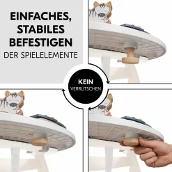 Play Tray Set Music (inkl. Basis) - Xylophon Music-Spielzeug Zebra - für Hochstuhl Alpha & Beta