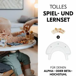 Play Tray Set Sorting (inkl. Basis) - Sortier-Spielzeug Giraffe - für Hochstuhl Alpha & Beta