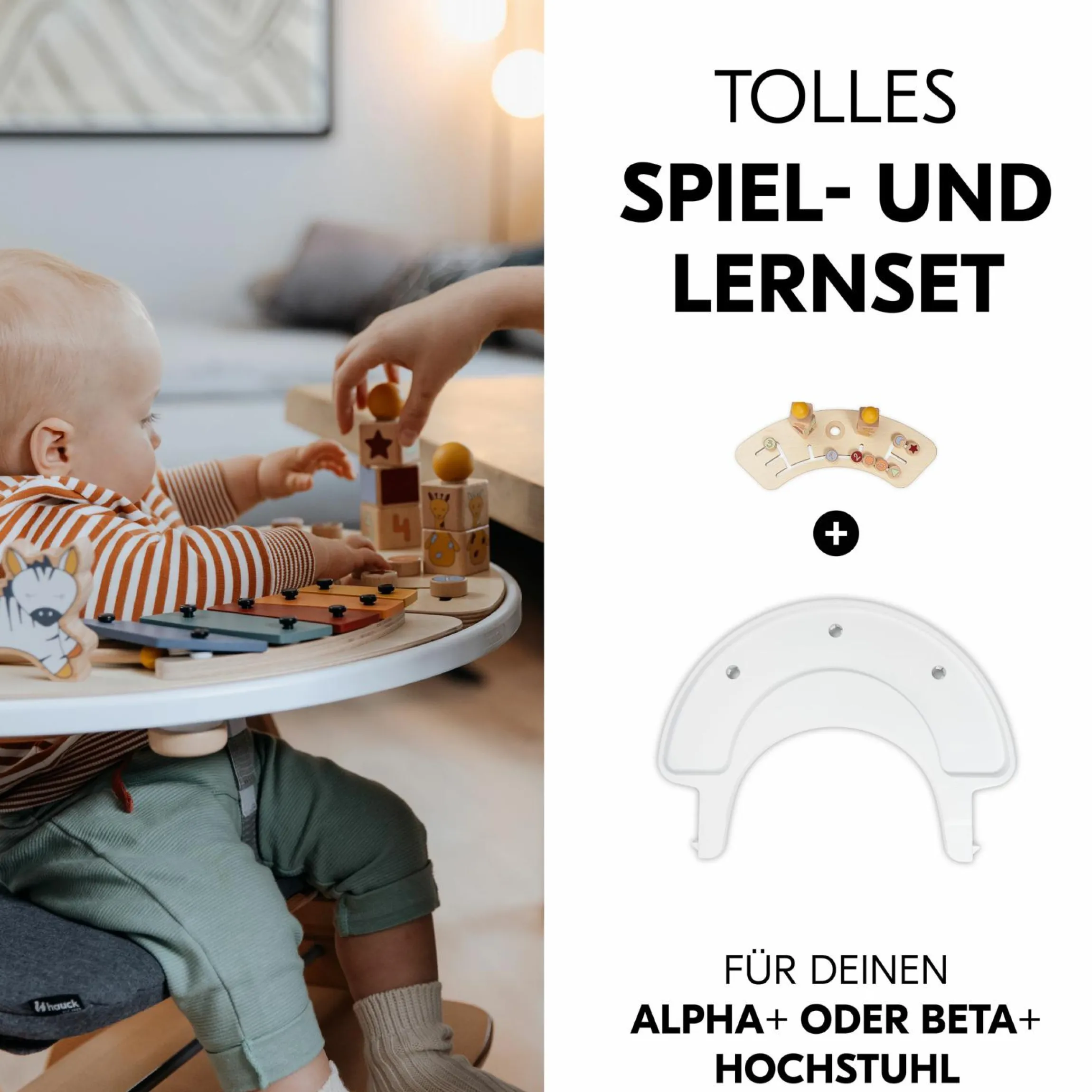 Play Tray Set Sorting (inkl. Basis) - Sortier-Spielzeug Giraffe - für Hochstuhl Alpha & Beta